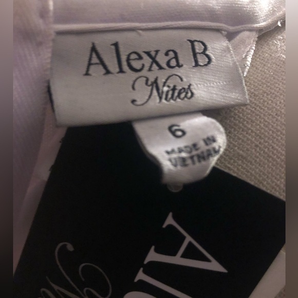 Alexa B. Nites-Silver Sparkly Racerback, Lined Cocktail Dress, Size 06 - Picture 11 of 14